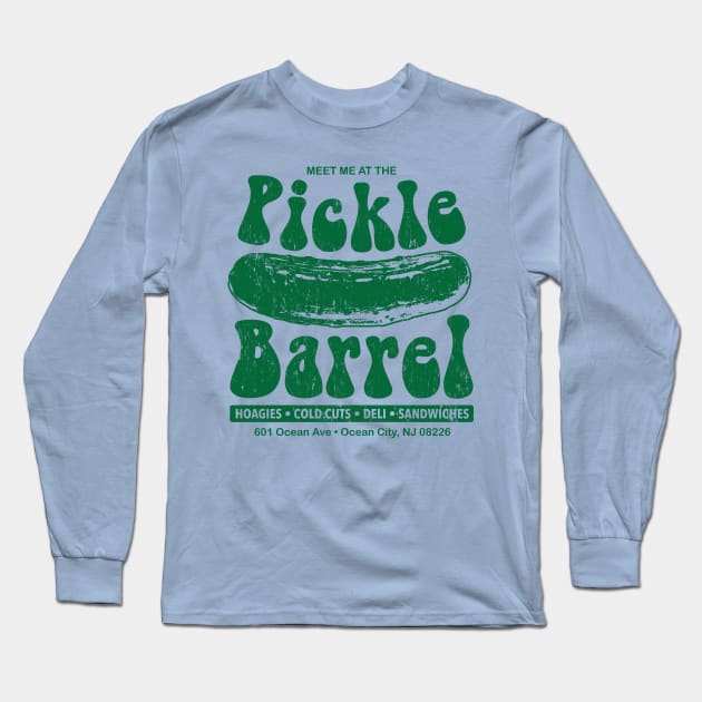 Pickle Barrel - BACK PRINT Long Sleeve T-Shirt by mcillustrator